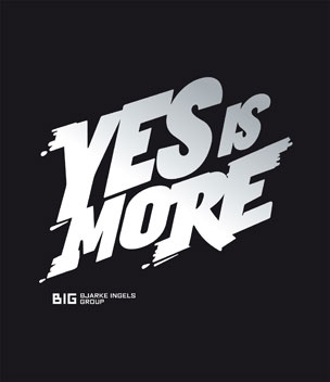 schwarzes Plakat mit modernem weißen Schriftzug - yes is more